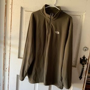 North Face 1/4 Zip Green Pullover